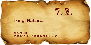 Tury Natasa névjegykártya